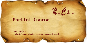 Martini Cserne névjegykártya